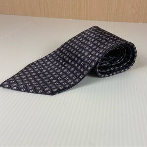 Pierre Cardin 100% Silk Navy Geometric Tie Classic 58”